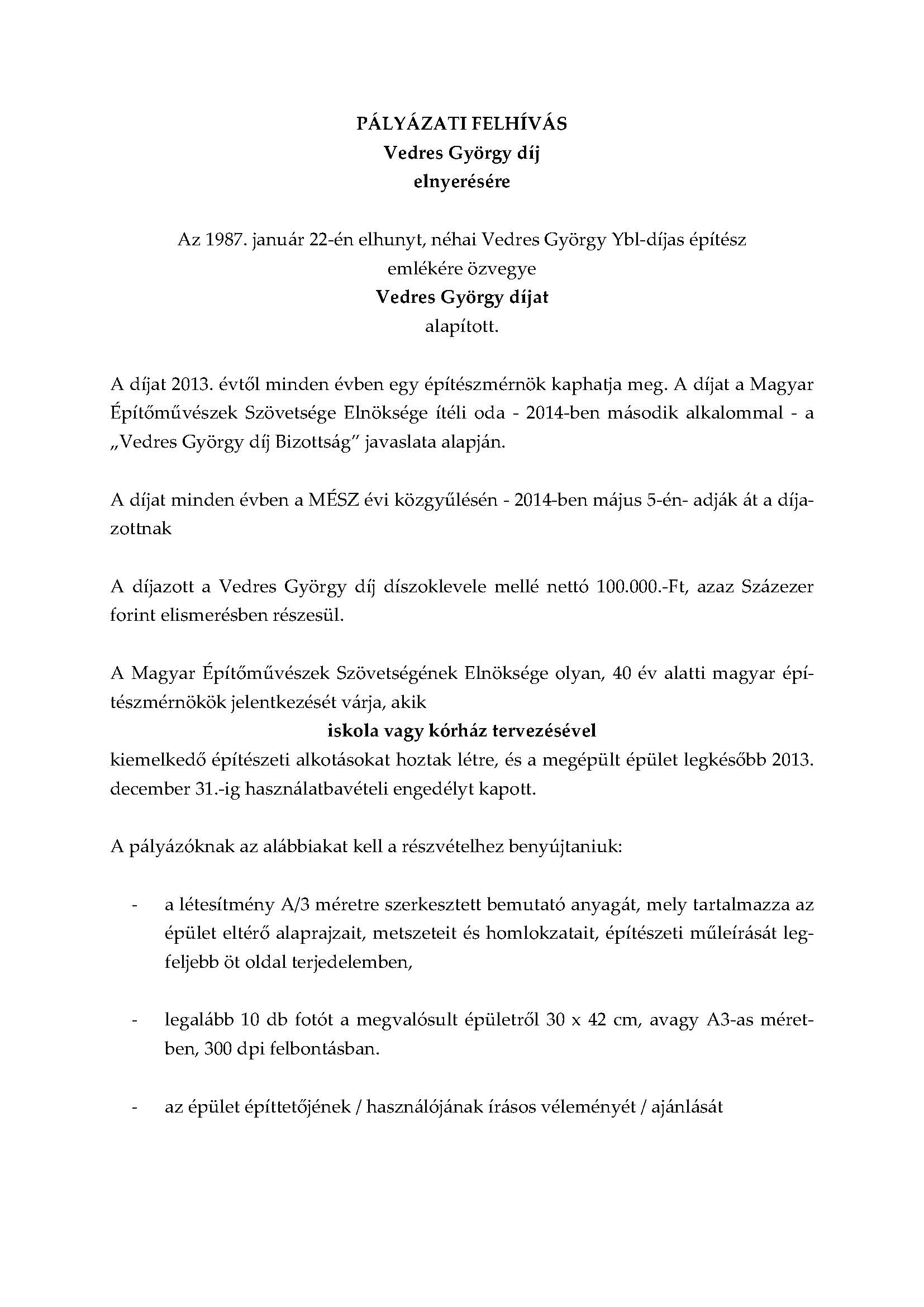 Vedres György díj_PÁLYÁZATI FELHÍVÁS_2014_mod1_Page_1